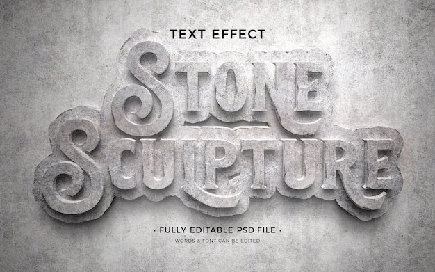 Sculping text effect