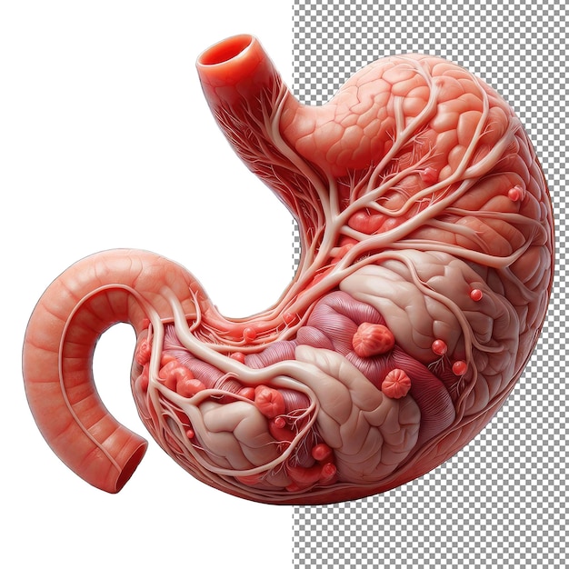 PSD sculpted vitality isolated 3d organ essence in png form