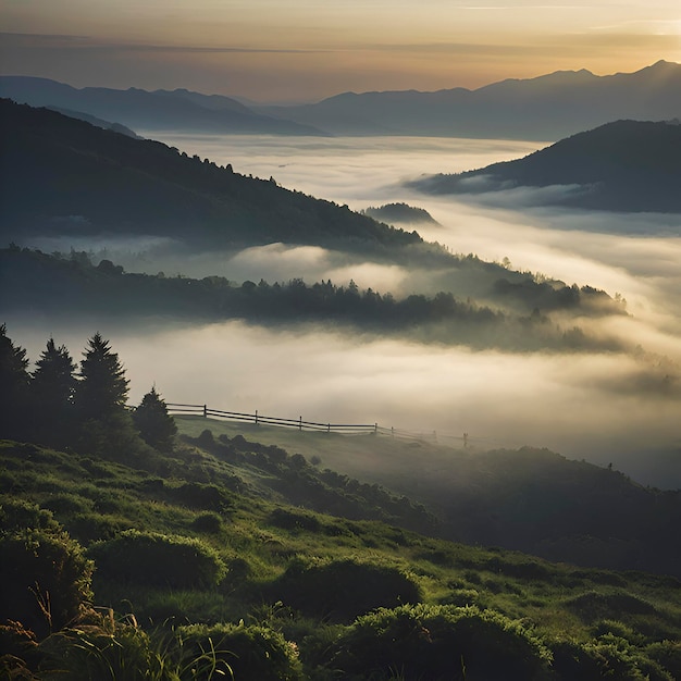 Sea of mist landscape