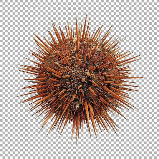 Sea Urchin on Transparent Background Ai Generated