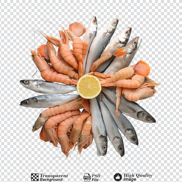 PSD seafood isolated on transparent background