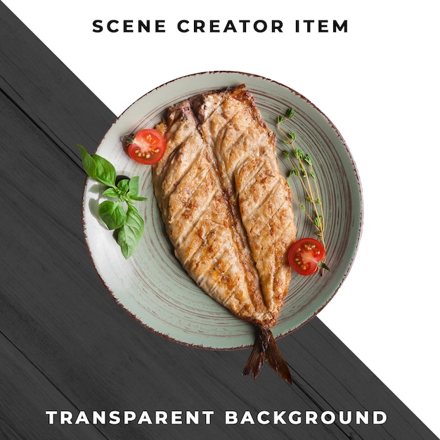 Seafood meal transparent PSD