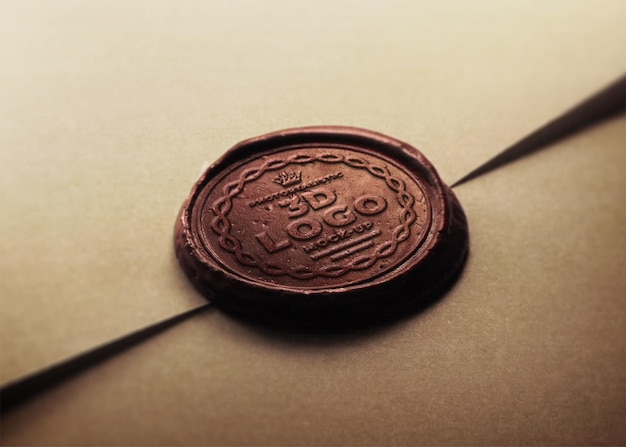 PSD seal stamp mockup