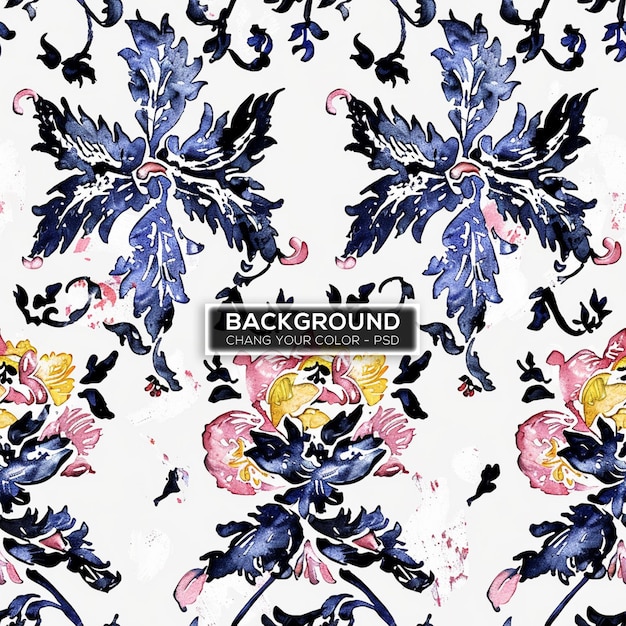 Seamless floral pattern in faded grand beauty style