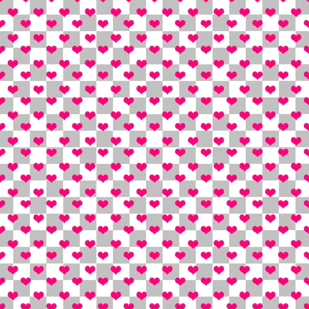 PSD seamless pattern of french rose pink heart on transparent backdrop