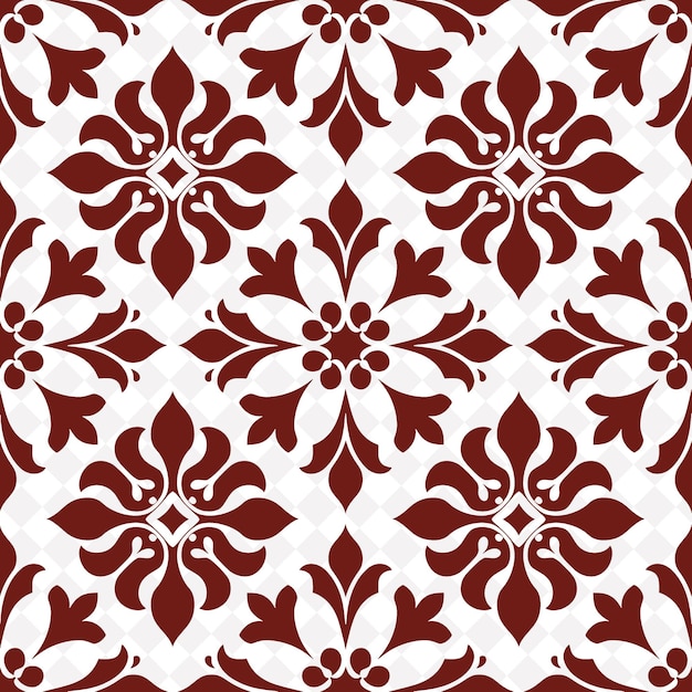 seamless pattern of red flowers on a brown background