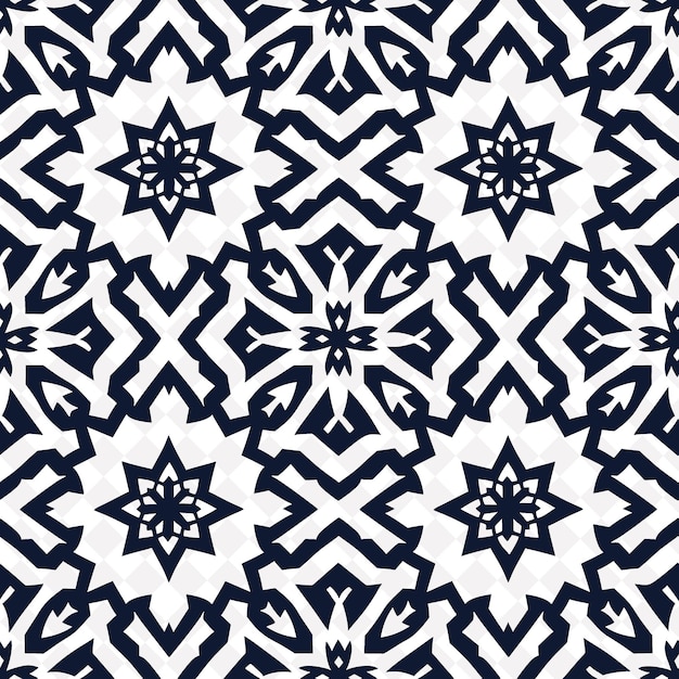 PSD a seamless pattern of white geometric shapes on a black background