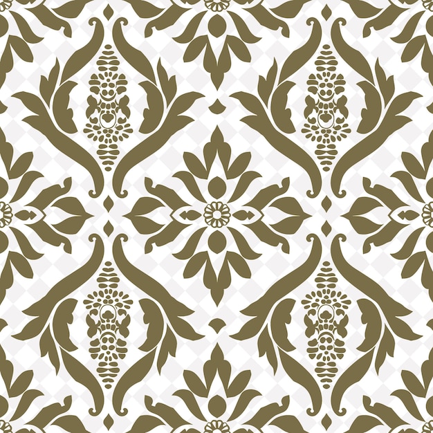 a seamless pattern with a flower and leaves on a beige background