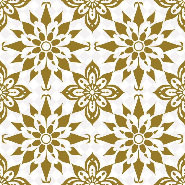 seamless pattern with gold flowers on a white background vector