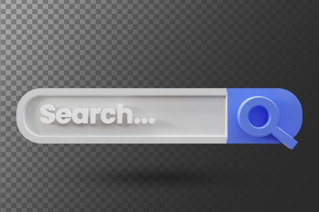 PSD search bar 3d realistic search boxes