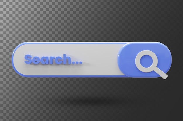 Search bar 3d Realistic search boxes