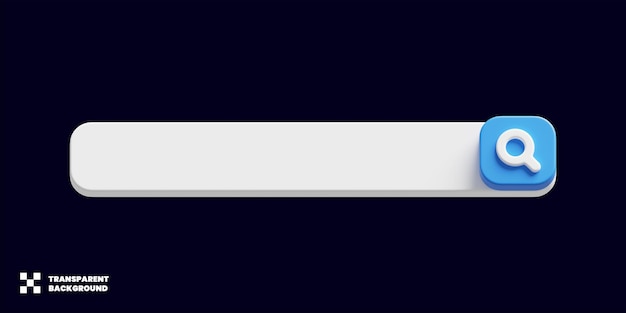 Search Bar Design In Minimalist 3D Render
