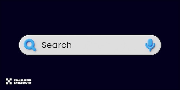 Search Bar Design Template In Minimalist 3D Render