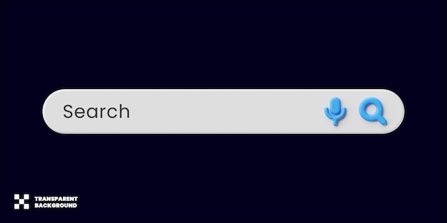 Search Bar Design Template In Minimalist 3D Render