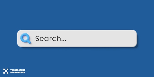 PSD search bar template design 3d isolated