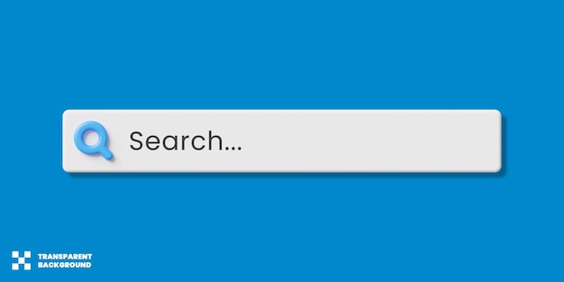 PSD search bar template design 3d