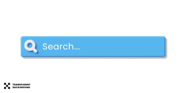 Search Bar Template Design 3D