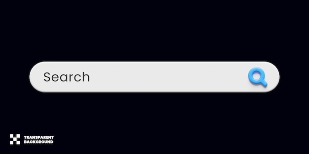 Search Bar Template Design In Minimalist 3D Render