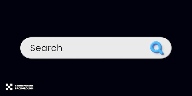 Search Bar Template Design In Minimalist 3D Render