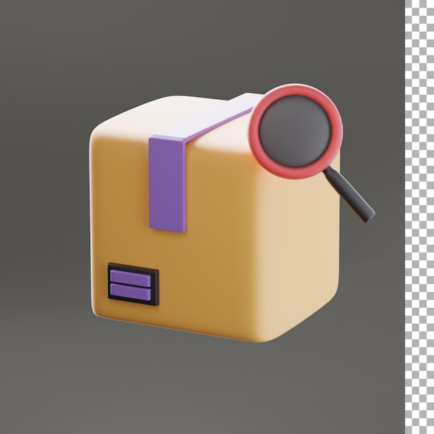 Search Box Package 3d Icon