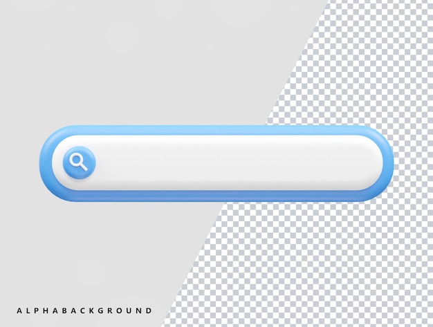 Search icon 3d rendering vector illustration transparent element