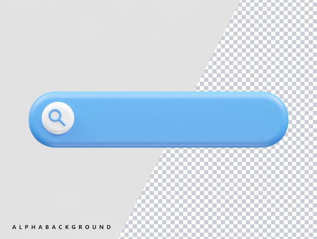 Search icon 3d rendering vector illustration transparent element