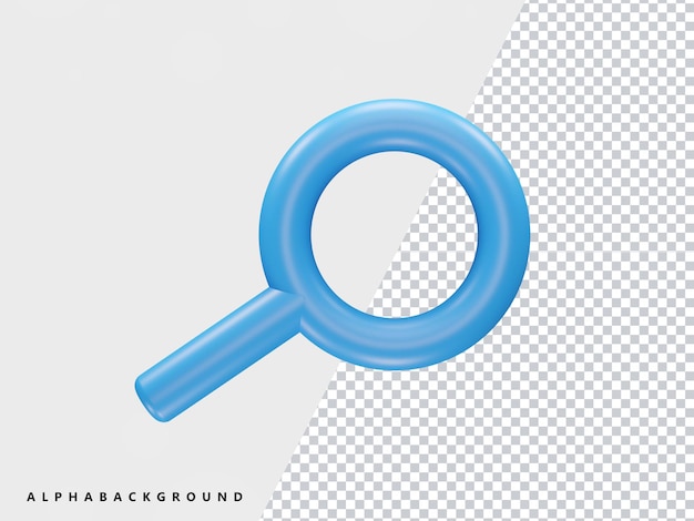 Search icon 3d transparent