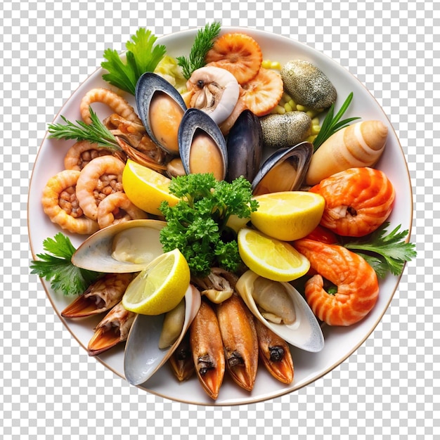 PSD seashell seafood isolated on transparent background