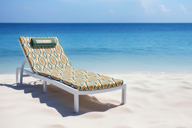 PSD seaside summer sunbed mockup