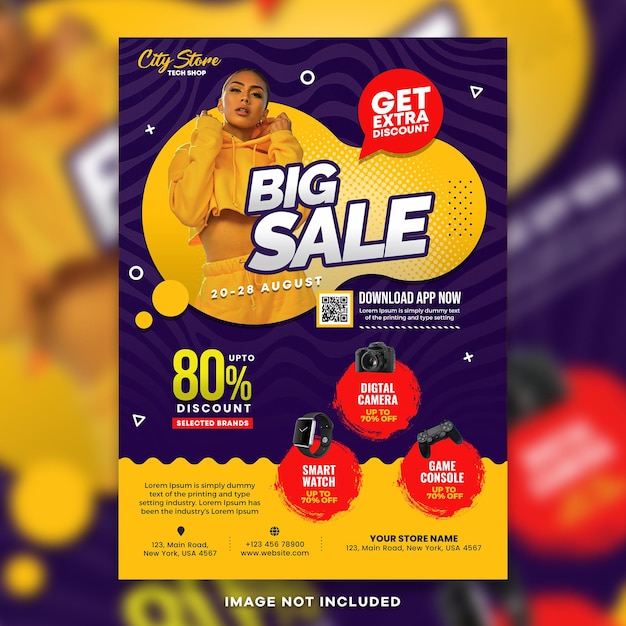 PSD season special sale flyer psd template