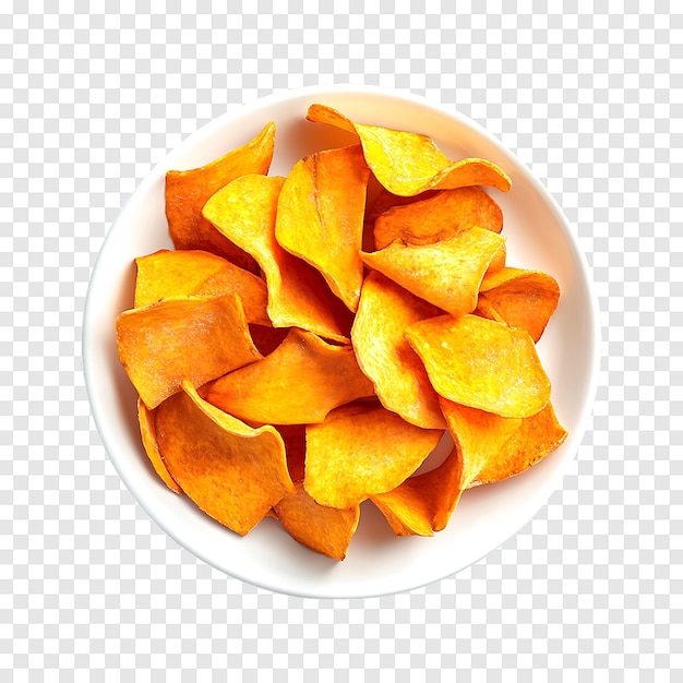 PSD seasonal pumpkin chips isolated on a transparent background for fallthemed graphics