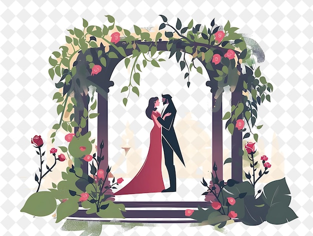 Secret Garden With Beauty and the Beast Having a Romantic Ce People Life Style Flat Illustration