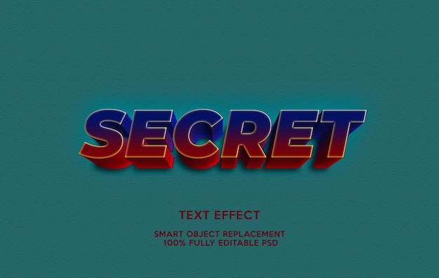 secret text effect template