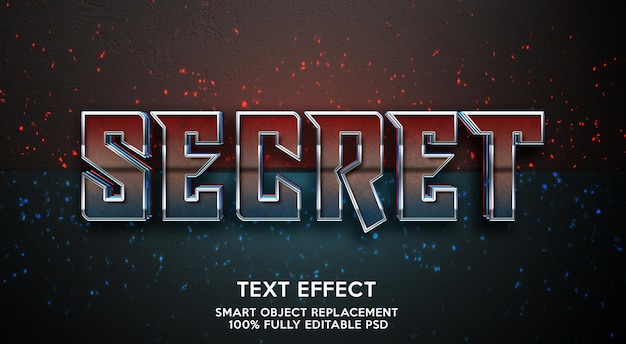 secret text effect template