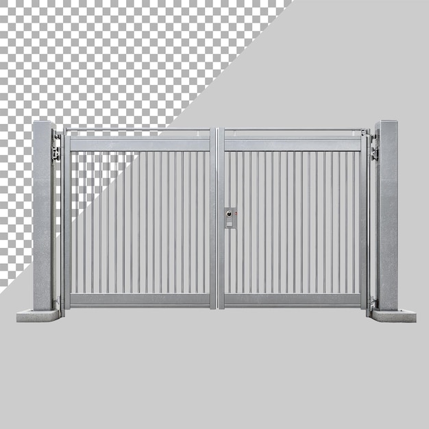 Security gates on Transparent background