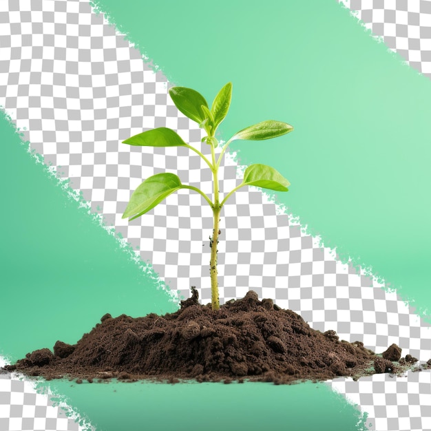 Seedling alone on transparent background