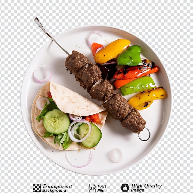 Seekh kebab isolated on transparent background