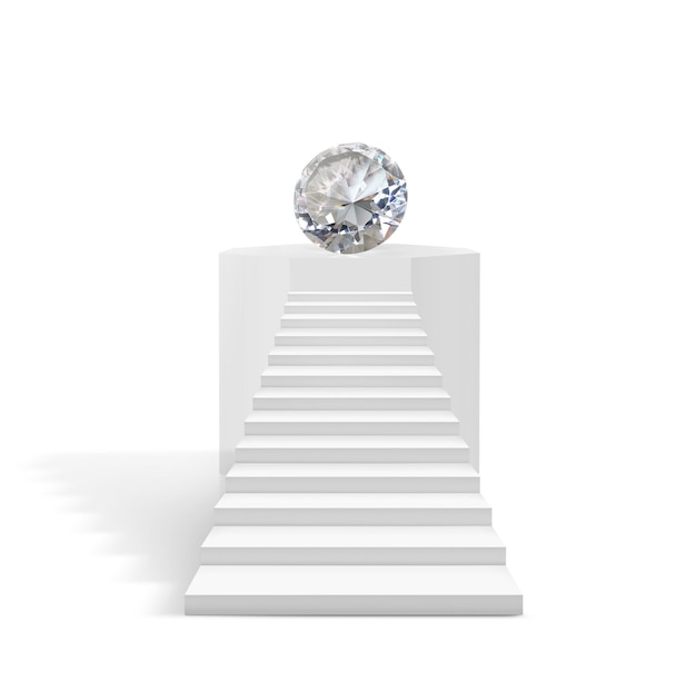 A selection of brilliant gems on an octagonal pedestal Ideas for best diamond jewellery designs