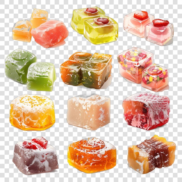 PSD a selection of colorful turkish delights and sweets mediterranean food life style authentic living