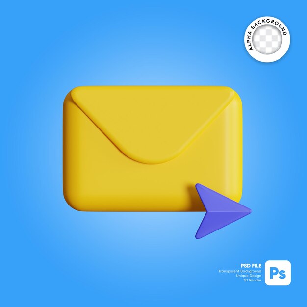 Send email 3d illustration