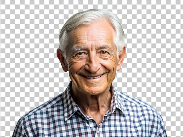 Senior man transparent background