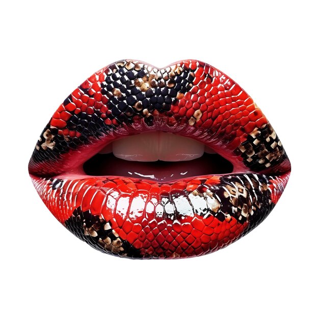 sensual lips on transparent background