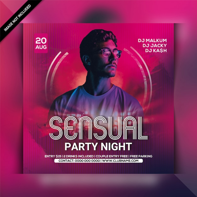 Sensual party night flyer