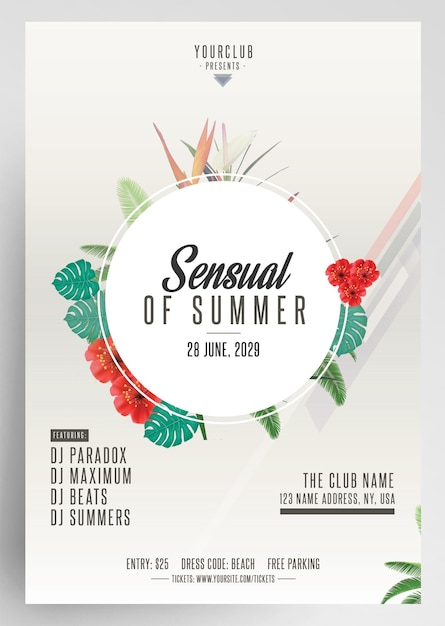 Sensual Summer Minimal Event Flyer