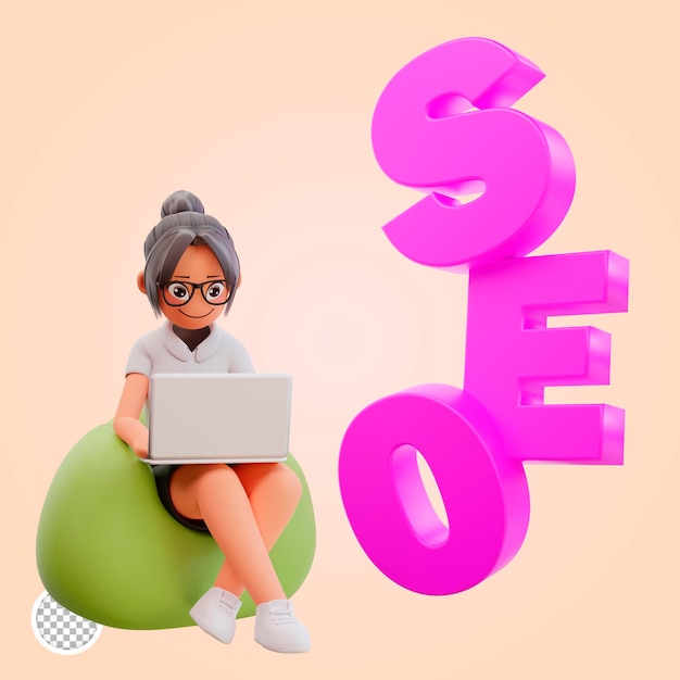 Seo analytics concept 3d illustration