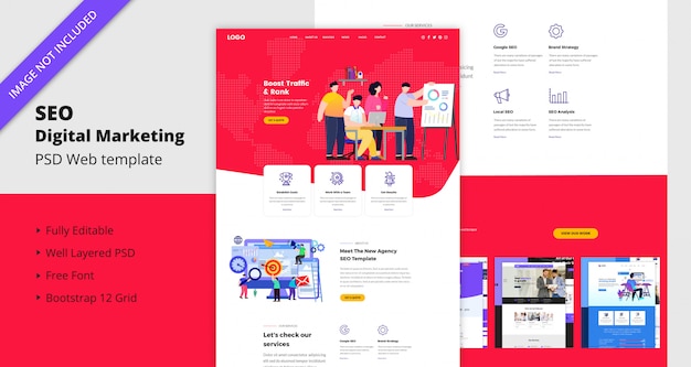 SEO digital marketing website template