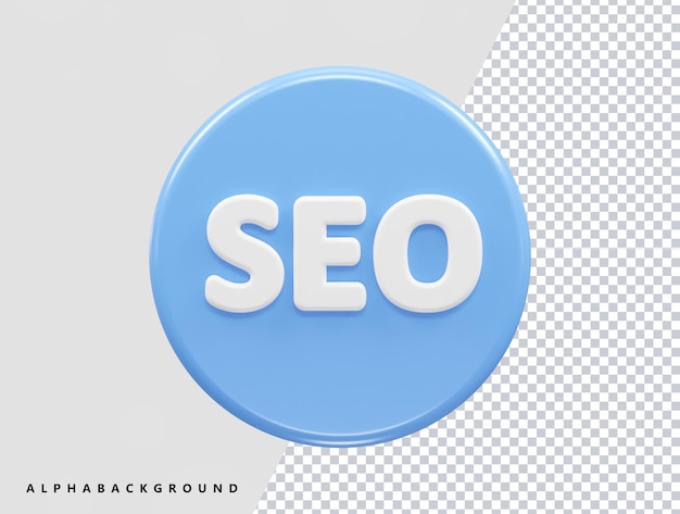 Seo icon illustration 3d render vector