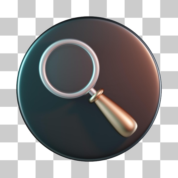 SEO Research Magnifier 3D Icon