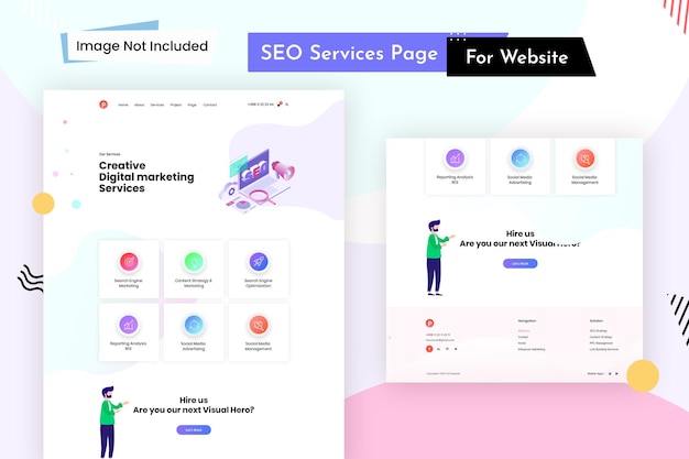 Seo Services Page Design Template For Website