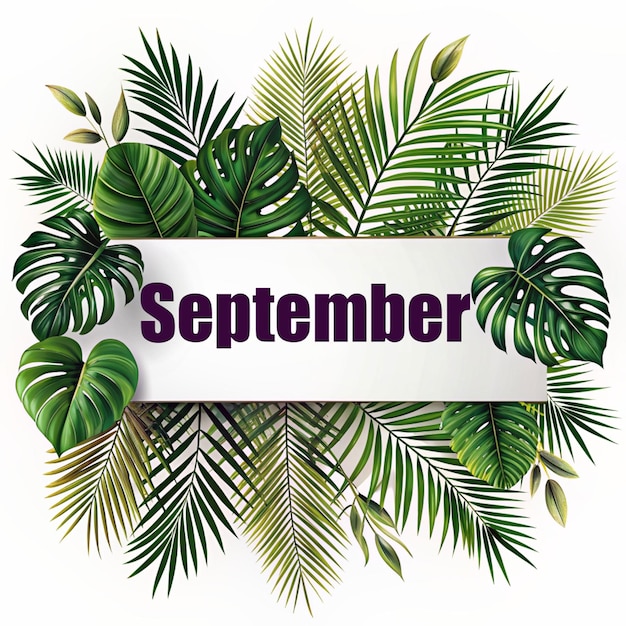 September text on transparent background